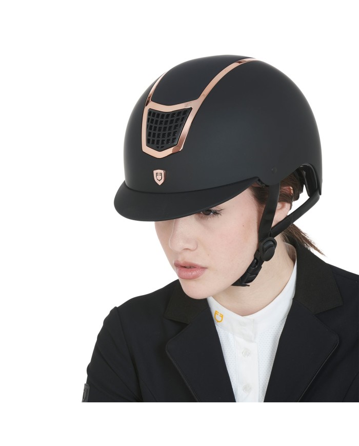 CASCO EQUESTRO MODELLO ECLIPSE PLAIN MATT ROWEL FITTING OM. 1384-2023