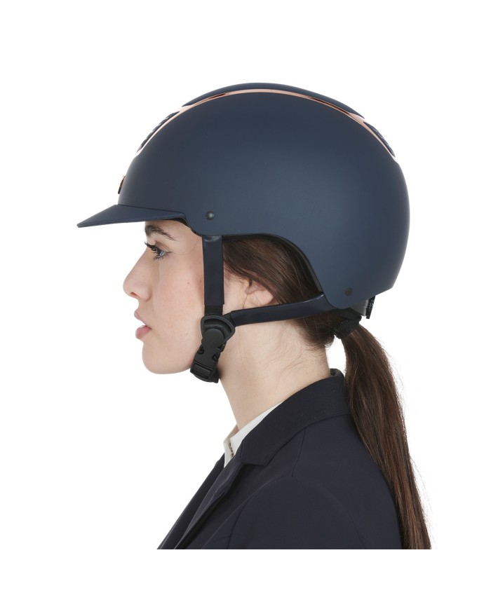 CASCO EQUESTRO MODELLO ECLIPSE PLAIN MATT ROWEL FITTING OM. 1384-2023
