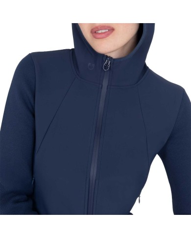 WOMEN S NYLON+KNIT SEAMLESS HOODIE