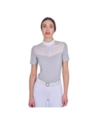 WOMEN S ELEGANT RHINESTONE COMPETITION POLO SHIRT SS