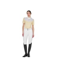WOMEN S ELEGANT RHINESTONE COMPETITION POLO SHIRT SS