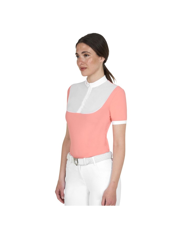 WOMEN S ELEGANT JACQUARD COMPETITION POLO SHIRT SS