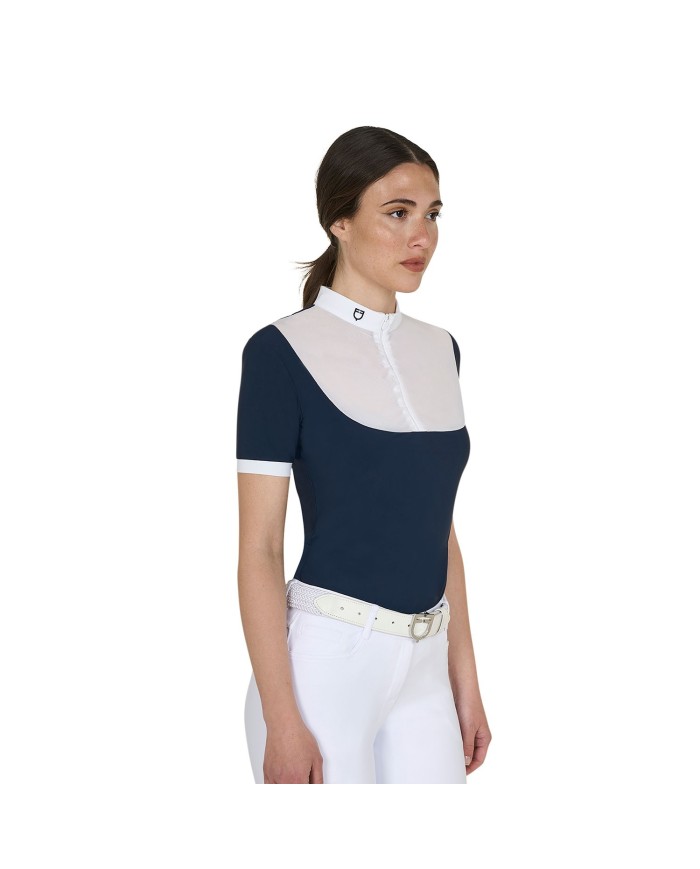 WOMEN S ELEGANT JACQUARD COMPETITION POLO SHIRT SS