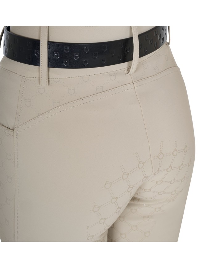 WOMEN S HIGH WAIST MONOGRAM KNEE GRIP BREECHES