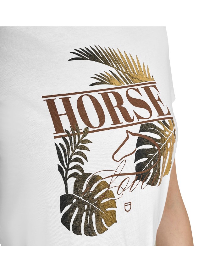 WOMEN S HORSE PALM COTTON T-SHIRT