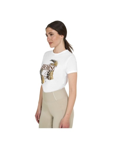 WOMEN S HORSE PALM COTTON T-SHIRT