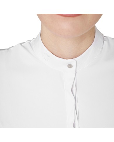 WOMEN S MESH INSERT COMPETITION POLO SHIRT LS BUTTONS