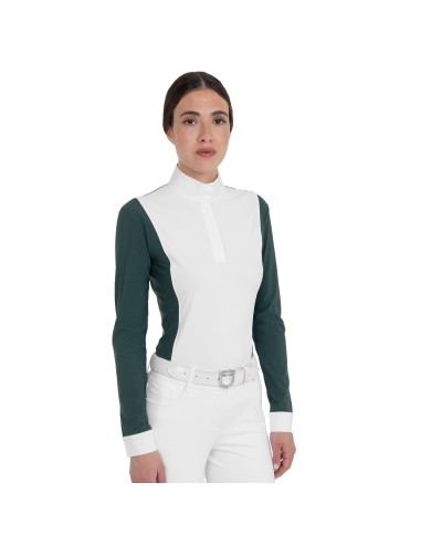 WOMEN S HUNTER COMPETITITION POLO SHIRT LS BUTTONS