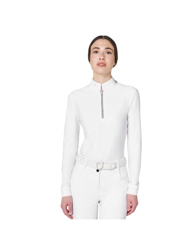 WOMEN S STONES TAPE COMPETITION POLO SHIRT LS ZIP