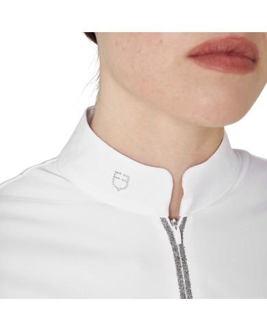 WOMEN S STONES TAPE COMPETITION POLO SHIRT LS ZIP