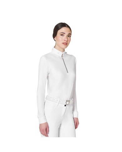 WOMEN S STONES TAPE COMPETITION POLO SHIRT LS ZIP