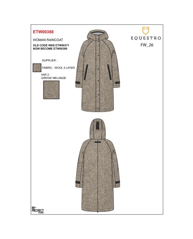 WOMEN S WOOL RAINCOAT