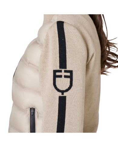 WOMEN S FULL ZIP HYBRID NYLON+ KNIT JACKET