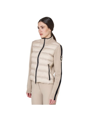 WOMEN S FULL ZIP HYBRID NYLON+ KNIT JACKET