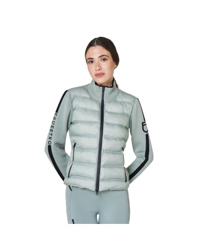 WOMEN S FULL ZIP HYBRID NYLON+ KNIT JACKET