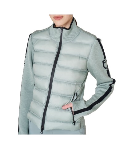 WOMEN S FULL ZIP HYBRID NYLON+ KNIT JACKET