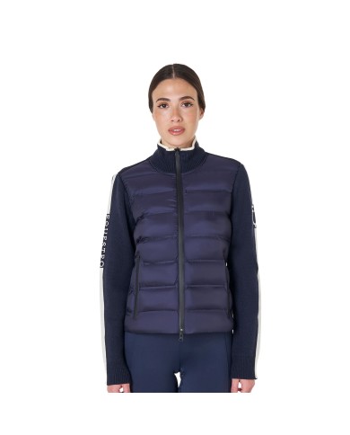 WOMEN S FULL ZIP HYBRID NYLON+ KNIT JACKET