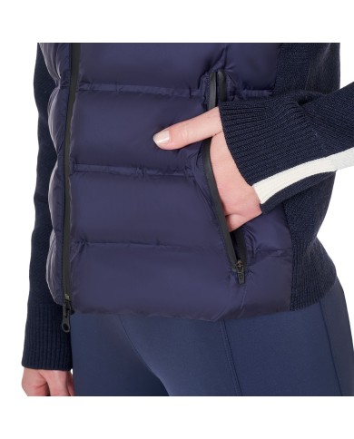 WOMEN S FULL ZIP HYBRID NYLON+ KNIT JACKET