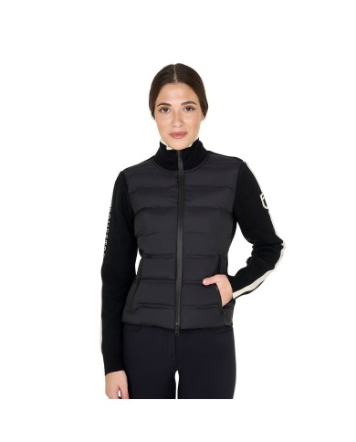 WOMEN S FULL ZIP HYBRID NYLON+ KNIT JACKET