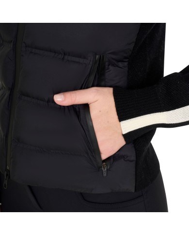 WOMEN S FULL ZIP HYBRID NYLON+ KNIT JACKET
