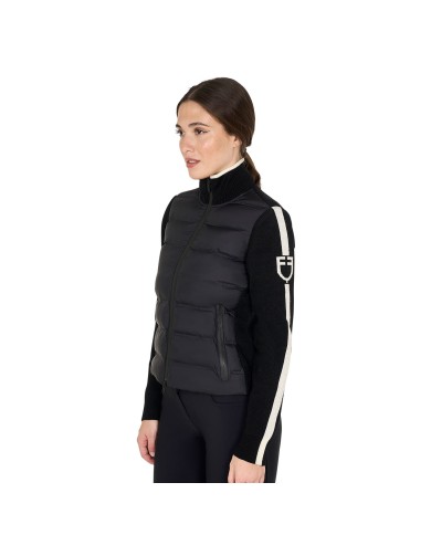 WOMEN S FULL ZIP HYBRID NYLON+ KNIT JACKET