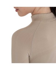 WOMEN S TECNO KNIT TRAINING POLO SHIRT LS ZIP