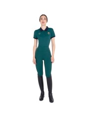 WOMEN S COTTON PIQUET POLO SHIRT SS BUTTONS EQUESTROxFISE CENTENARY