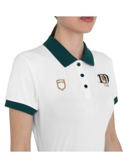 WOMEN S COTTON PIQUET POLO SHIRT SS BUTTONS EQUESTROxFISE CENTENARY