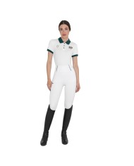 WOMEN S COTTON PIQUET POLO SHIRT SS BUTTONS EQUESTROxFISE CENTENARY