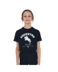 GIRL S EQUESTRO JUMPING HORSE CLUB COTTON T-SHIRT