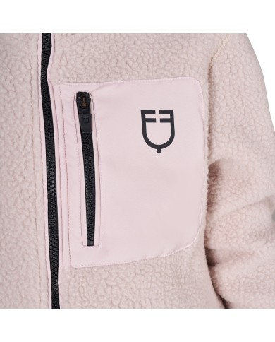 KIDS PATCH POCKET TEDDY FULL ZIP JACKET W/HOOD