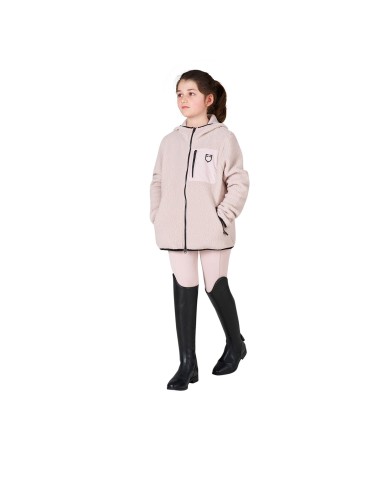 KIDS PATCH POCKET TEDDY FULL ZIP JACKET W/HOOD