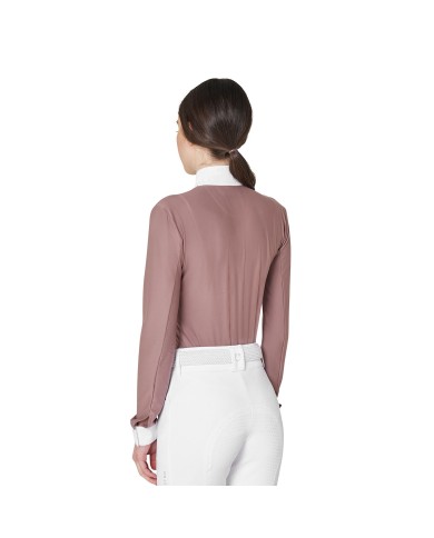 WOMEN S WINTER INVISIBLE ZIP COMPETITION POLO SHIRT LS
