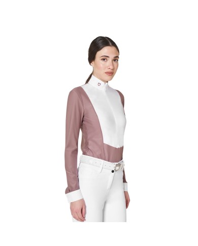 WOMEN S WINTER INVISIBLE ZIP COMPETITION POLO SHIRT LS