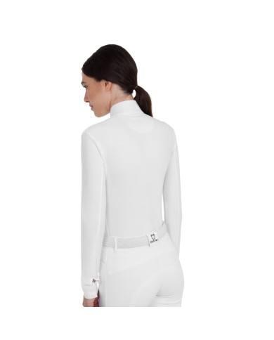 WOMEN S WINTER INVISIBLE ZIP COMPETITION POLO SHIRT LS