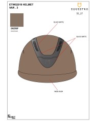 WOMEN APOCALIPSE HELMET WIDE VISOR W/ FABRIC COVERED SHELL