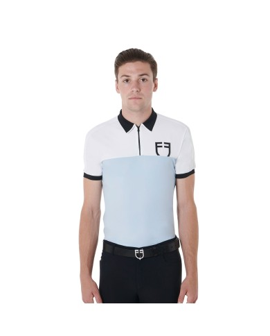 MEN S TRAINING BICOLOR POLO SHIRT SS ZIP