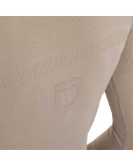 WOMEN S TECNO KNIT TRAINING POLO SHIRT LS ZIP