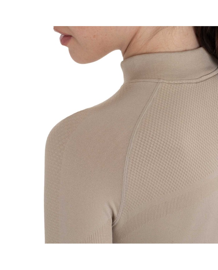 WOMEN S TECNO KNIT TRAINING POLO SHIRT LS ZIP