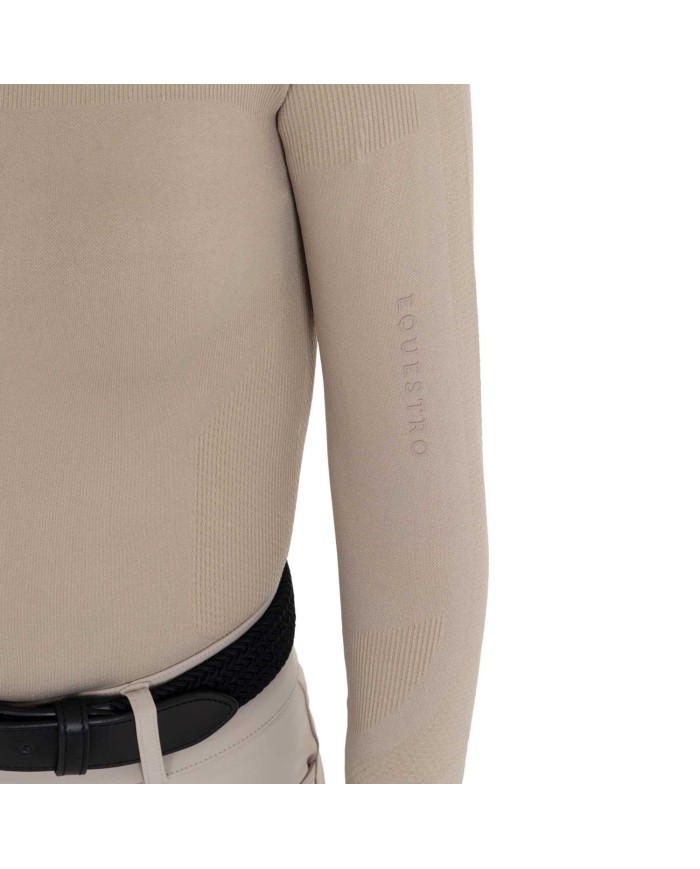 WOMEN S TECNO KNIT TRAINING POLO SHIRT LS ZIP