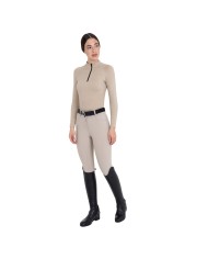 WOMEN S TECNO KNIT TRAINING POLO SHIRT LS ZIP