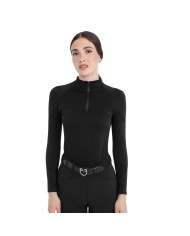 WOMEN S TECNO KNIT TRAINING POLO SHIRT LS ZIP