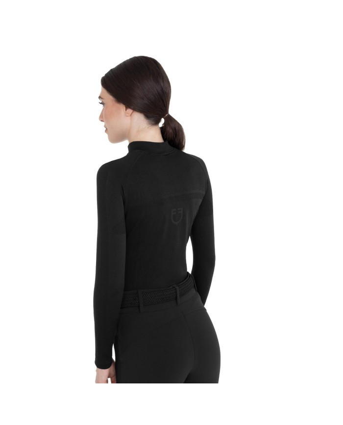 WOMEN S TECNO KNIT TRAINING POLO SHIRT LS ZIP