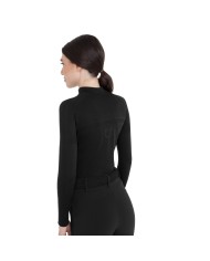 WOMEN S TECNO KNIT TRAINING POLO SHIRT LS ZIP