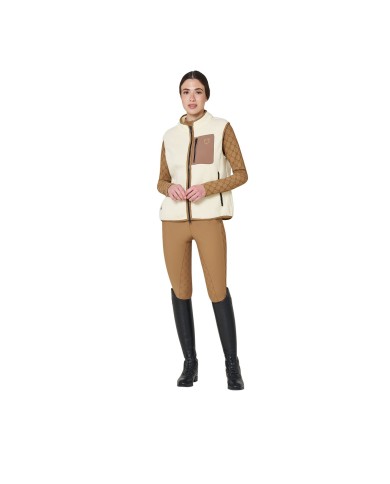 WOMEN S PATCH POCKET TEDDY FULL ZIP VEST