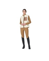 WOMEN S PATCH POCKET TEDDY FULL ZIP VEST