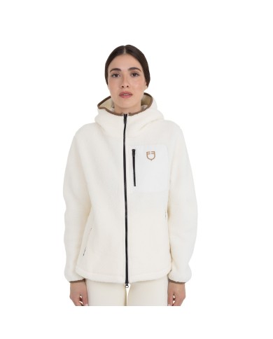 WOMEN S PATCH POCKET TEDDY FULL ZIP JACKET W/HOOD