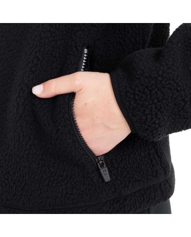 WOMEN S PATCH POCKET TEDDY FULL ZIP JACKET W/HOOD