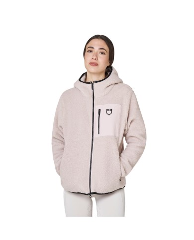 WOMEN S PATCH POCKET TEDDY FULL ZIP JACKET W/HOOD