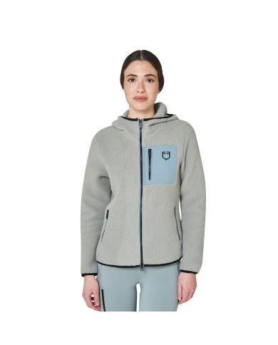 WOMEN S PATCH POCKET TEDDY FULL ZIP JACKET W/HOOD